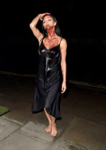 EXCLUSIVE: A Bloodied And Barefoot Nicole Scherzinger Channels Norma Desmond For Halloween 2023