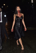 EXCLUSIVE: A Bloodied And Barefoot Nicole Scherzinger Channels Norma Desmond For Halloween 2023