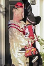 *EXCLUSIVE* Macaulay Culkin and Brenda Song were spotted trick-or-treating with their children in L.A