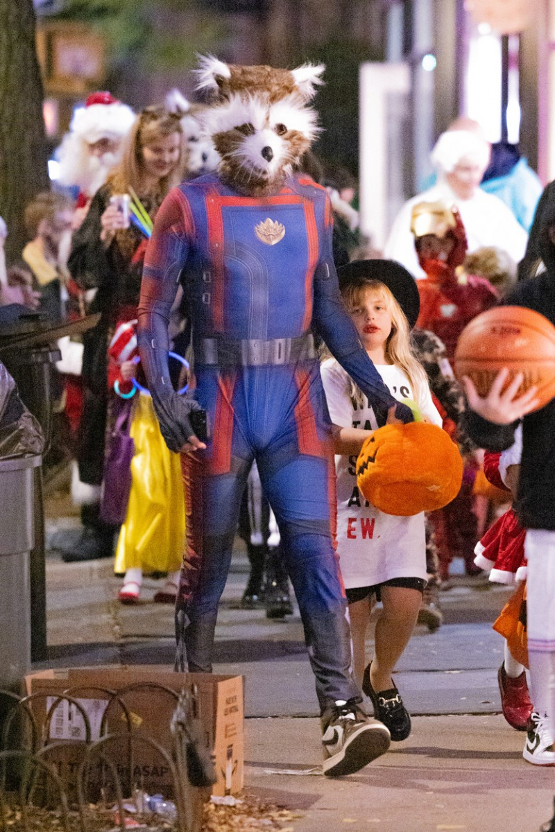 Irina Shayk And Bradley Cooper Go Trick Or Treating With There Daughter Dressed As Foxes In New York City