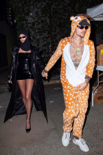 *EXCLUSIVE* Justin and Hailey Bieber Step Out in Style After a Spooky Night Out at The Peppermint