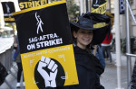 SAG-AFTRA Picket Line At Netflix/Warner Bros. Discovery on Halloween