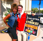 Tina &amp; Mr. Rogers Join The SAG AFTRA STRIKE at Paramount Studios On Halloween