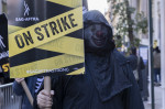 SAG-AFTRA Picket Line At Netflix/Warner Bros. Discovery on Halloween