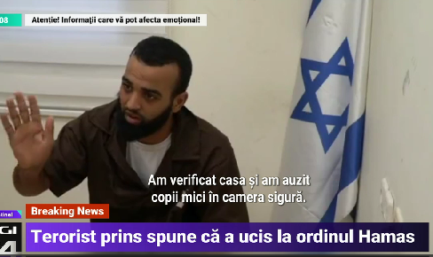 Masacrul din 7 octombrie. Un terorist Hamas recunoaște: Am auzit copii mici care plângeau, am tras până n-am mai auzit niciun sunet