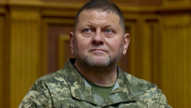 Commander-in-Chief of the Armed Forces of Ukraine general Valerii Zaluzhnyi in uniforma portret