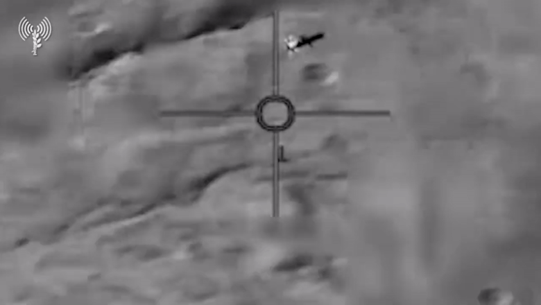 Momentul în care avioanele F-35 israeliene interceptează și distrug o rachetă de croazieră trasă asupra Israelului