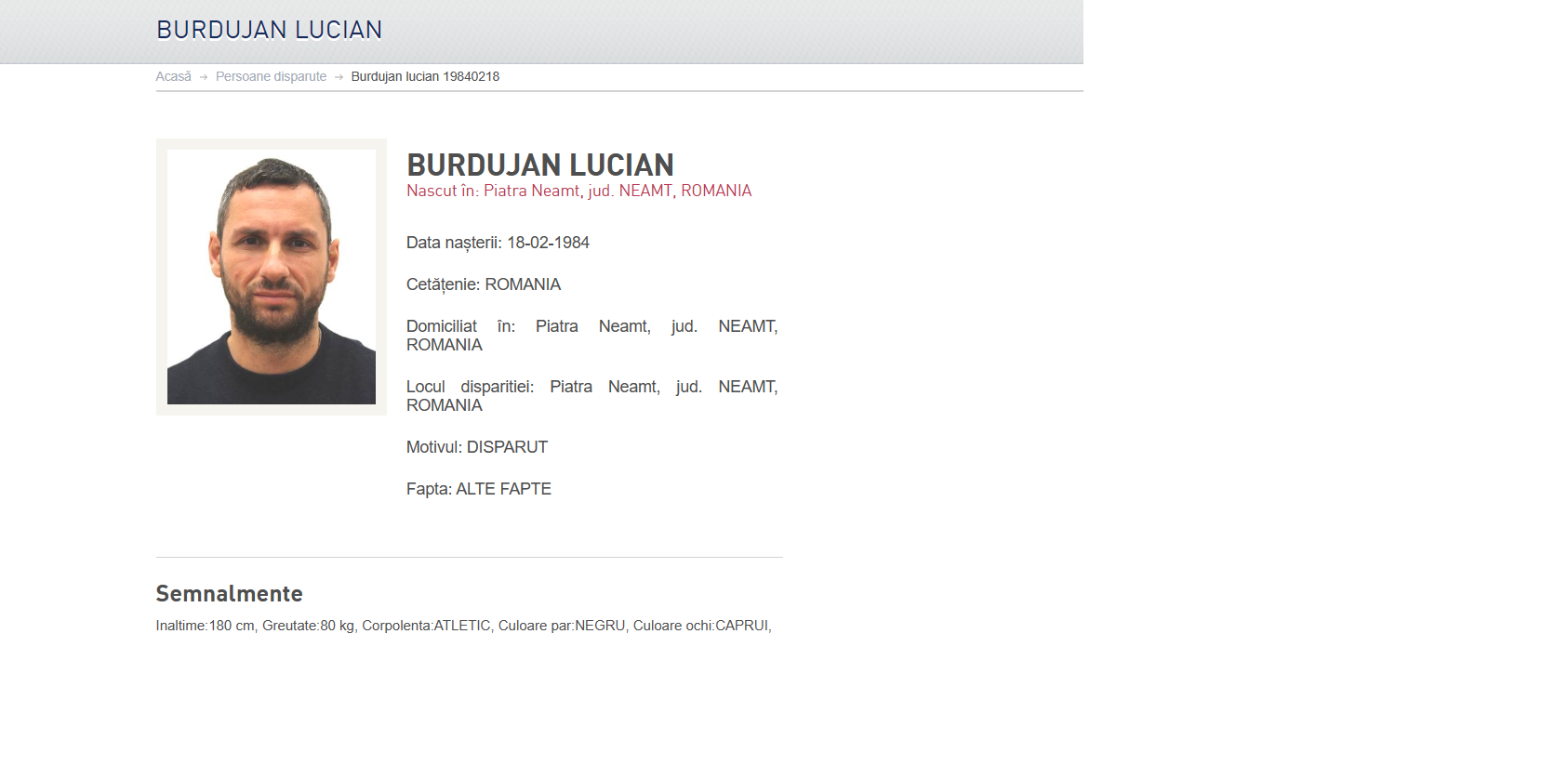 Ciudatul caz al fostul fotbalist Sebastian Burdujan, dat dispărut de Poliție și găsit de presă. Ce le-a răspuns ziariștilor la telefon