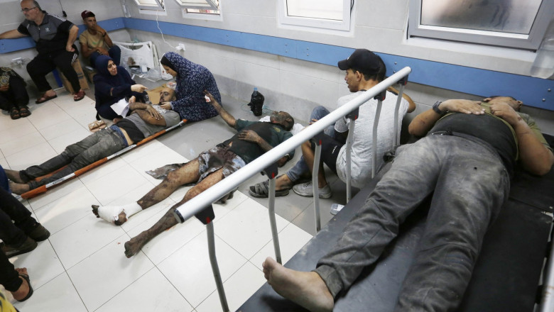 raniti in spitalul al-shifa din orasul gaza
