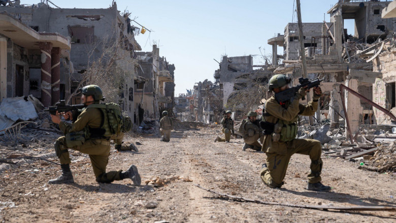Soldați israelieni în Fâșia Gaza