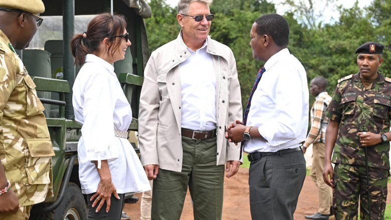 Klaus și Carmen Iohannis au vizitat Parcul Național Nairobi, alături de ministrul kenyan al Turismului