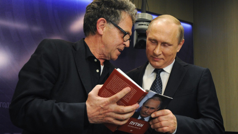 Hubert Seipel și Vladimir Putin în 2016.