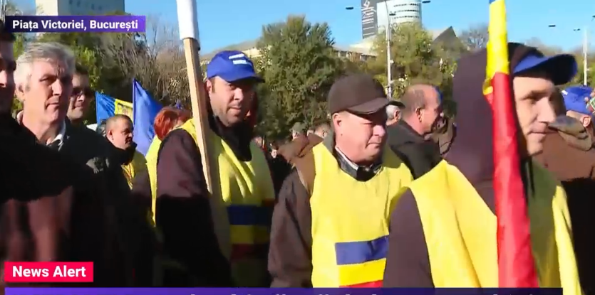 Mii de protestatari chemați în fața Guvernului. Sindicaliștii au ieșit în stradă nemulțumiți de măsurile fiscal-bugetare