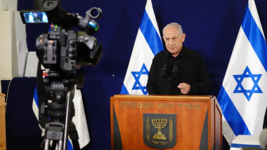 Benjamin Netanyahu tine o conferinta de presa