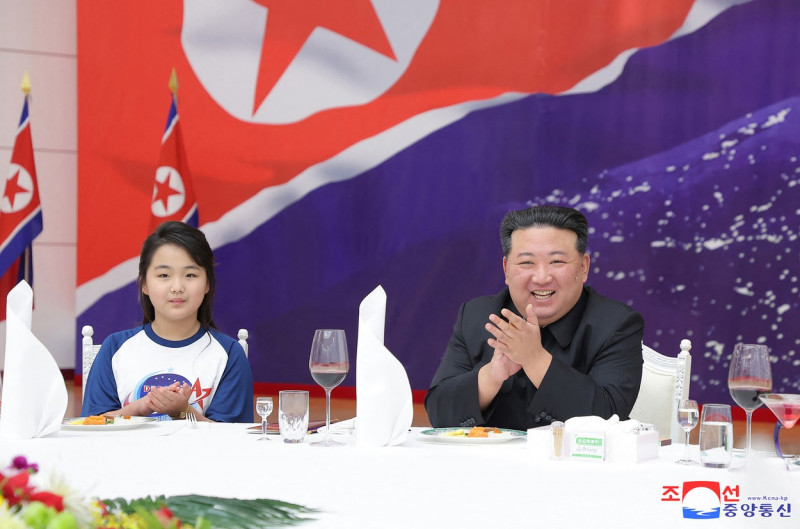 banchet kim jong un și fiica sa