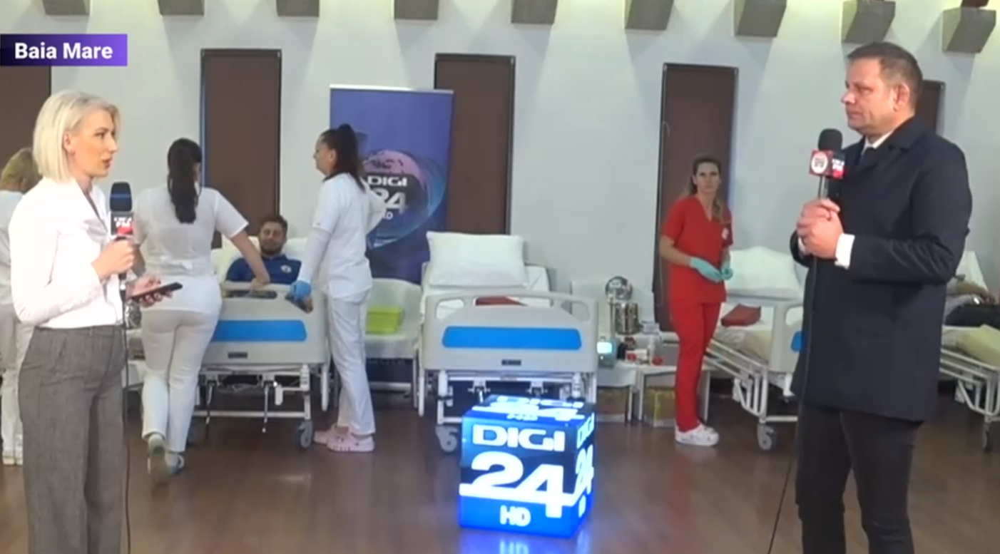 Mii de vieți sunt în pericol din cauza lipsei de sânge din spitale. Campania Digi24 „Avem același sânge” a ajuns în Baia Mare