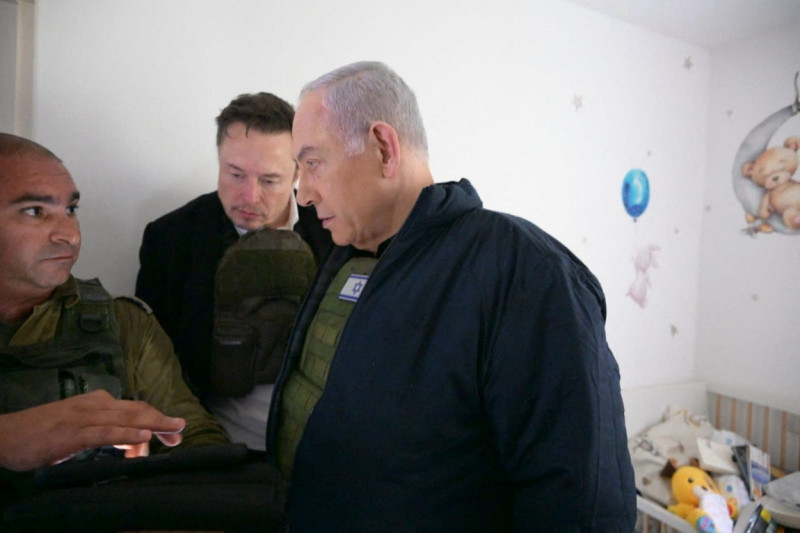 Musk tours Kfar Aza in southern Israel, location targeted in Hamas' Oct. 7 surprise attack
