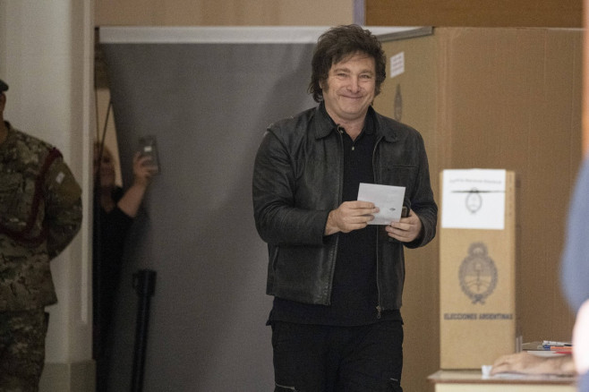 Elections in Argentina: opposition candidate Javier Milei cast his ballot Buenos Aires - In the photo taken on November