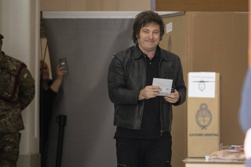 Elections in Argentina: opposition candidate Javier Milei cast his ballot Buenos Aires - In the photo taken on November