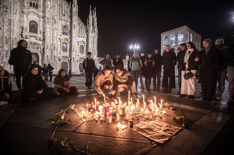 Torchlight Procession in the Cathedral for Giulia Cecchettin, Duomo, Milan, Italy - 19 Nov 2023