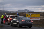 Checkpoint in Grindavik, Iceland - 17 Nov 2023