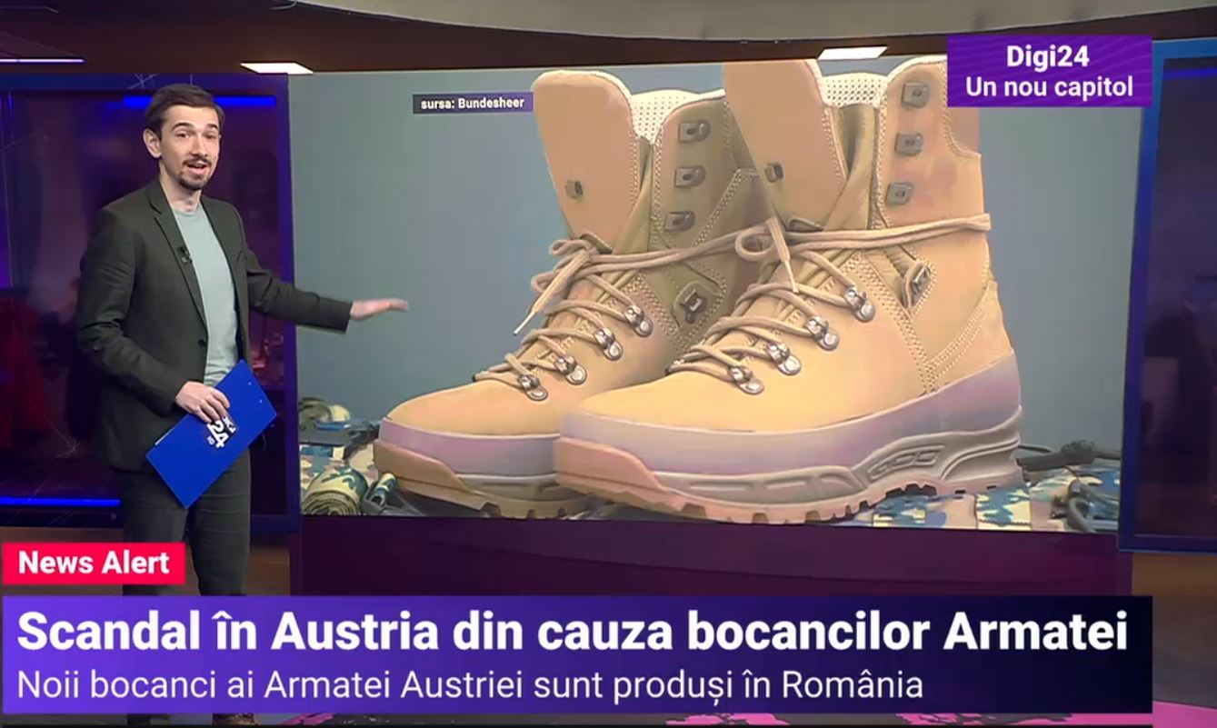 Scandal în Austria după ce s-a aflat că noii bocanci ai Armatei sunt produși în România
