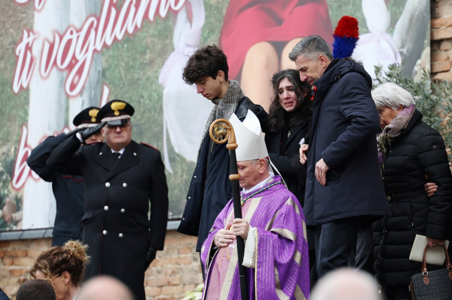 Padua, Funeral of Giulia Cecchettin in the basilica of Santa Giustina