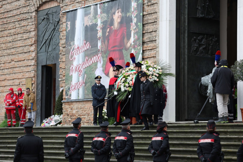 Padua, Funeral of Giulia Cecchettin in the basilica of Santa Giustina