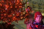 Christmas Tree At The Sofiyska Square In Kyiv