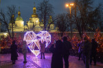 Christmas Tree At The Sofiyska Square In Kyiv