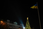 A Christmas tree seen installed at Sofiyivska Square in Kyiv, Ukraine - 06 Dec 2023