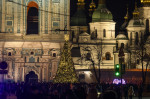 Christmas Tree At The Sofiyska Square In Kyiv