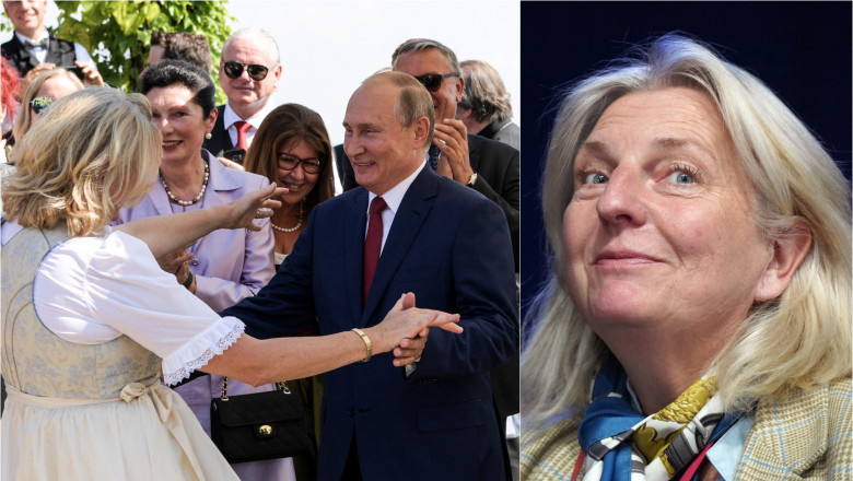 Putin dansează cu Kneissl la nunta ministrului de externe al Austriei / Karin Kneissl