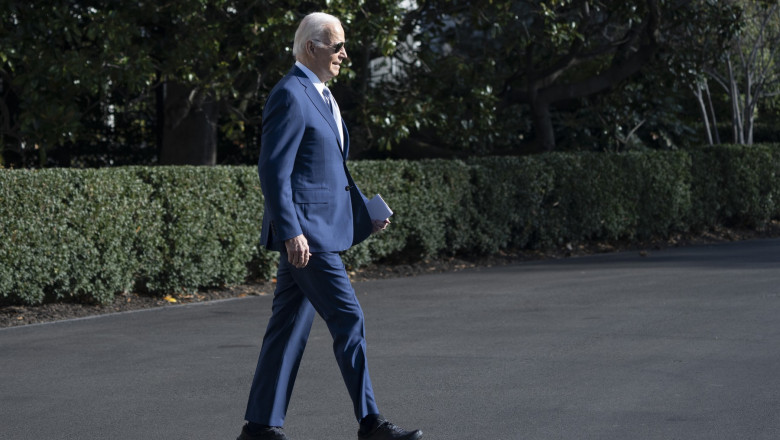 Joe Biden departs the White House in Washington