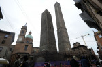 The Garisenda Tower cordoned off