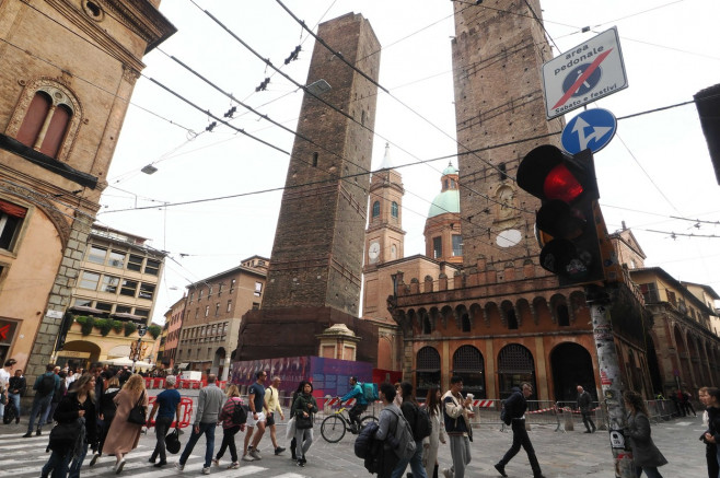 Vittorio Sgarbi Visits Bologna Due to Garisenda Tower Problem, Italy - 25 Oct 2023