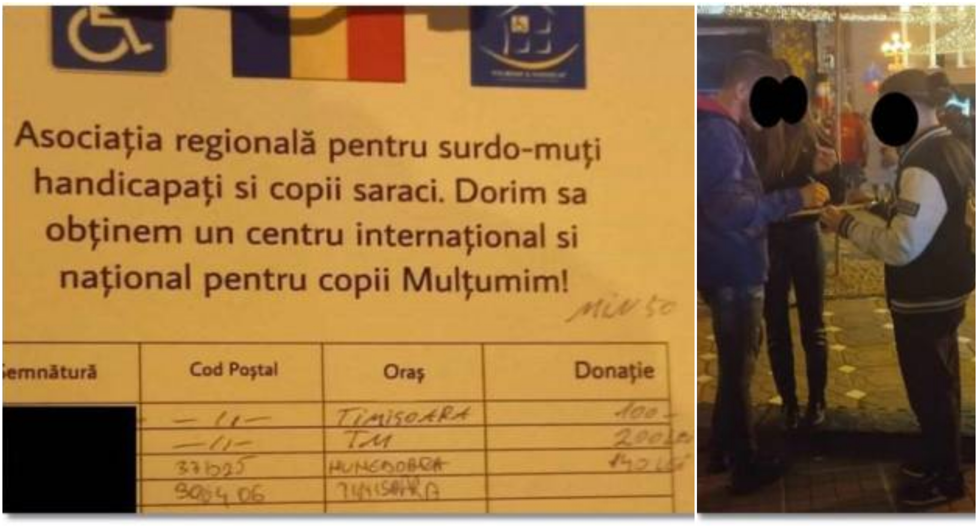 Două tinere sunt acuzate de înșelăciune, după ce au strâns bani pe stradă, în Timișoara, pentru o asociație umanitară care nu există