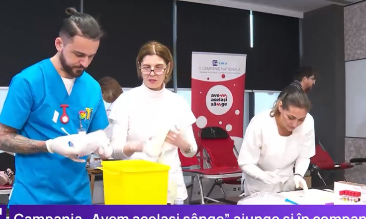 Campania Digi24 „Avem același sânge” se află la București. Peste o sută de angajați s-au înscris să doneze sânge
