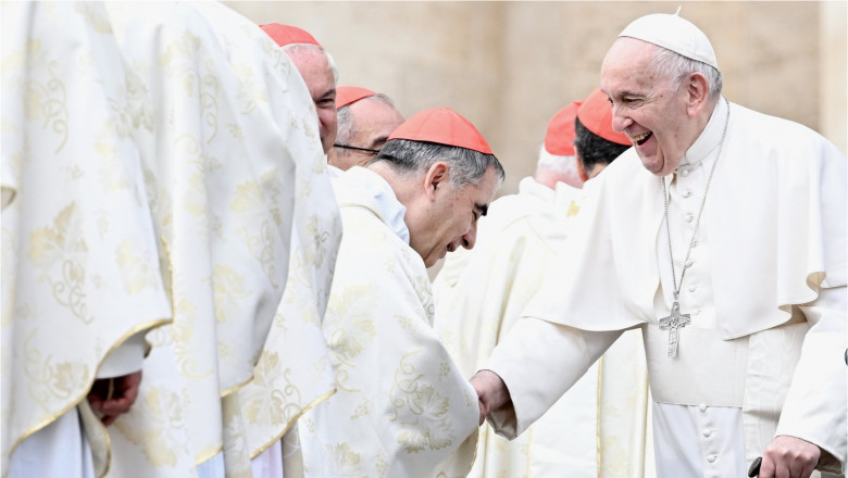 Papa Francisc și Cardinalul Becciu