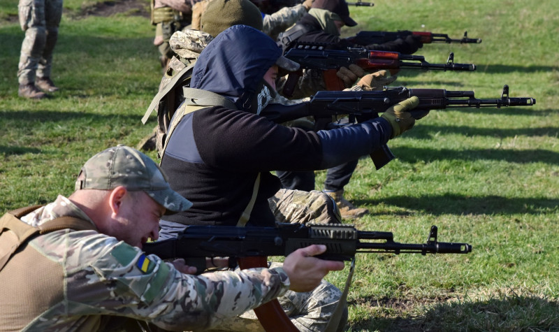 Ukrainian infantrymen train to upgrade combat skills in Zaporizhzhia, Ukraine - 13 Nov 2023