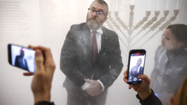 Far-right Polish MP Extinguishes Hanukkah Candle In Parliament, Warsaw, Poland - 12 Dec 2023