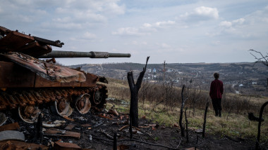 Traces of war in Ukraine's Bohorodychne