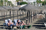 Hot weather in December in Malaga