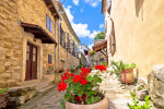 Town,Of,Hum,Colorful,Old,Stone,Street,,Istria,Region,Of