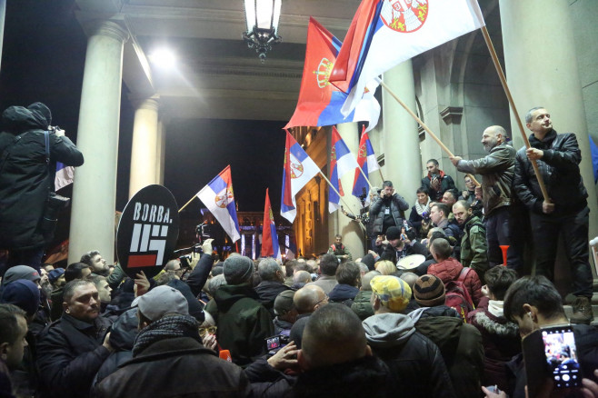 Thousands objecting to election results protest in Belgrade