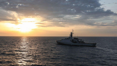 BLACK SEA (July 1, 2021) The British Batch 2 River-class offshore patrol vessel HMS Trent (P224) turns around during a towing simulation as part of Exercise Sea Breeze, July 1, 2021. Exercise Sea Breeze is a multinational maritime exercise cohosted by U.S