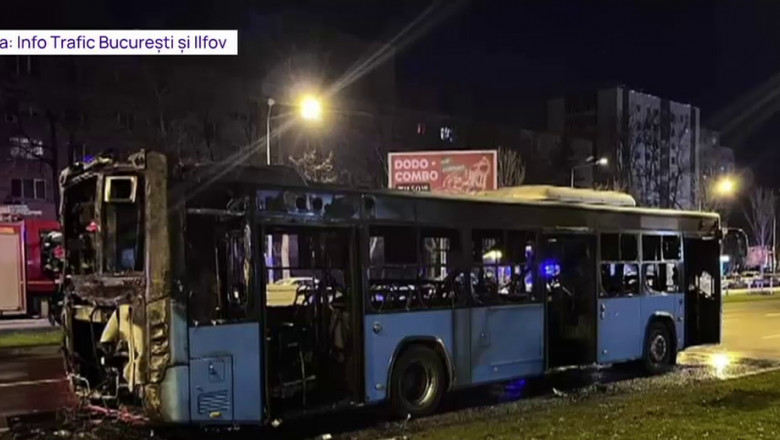 autobuz care a luat foc in bucuresti