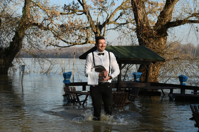 Flooding Of The Danube In Budapest, Hungary - 28 Dec 2023