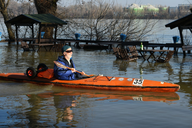 Flooding Of The Danube In Budapest, Hungary - 28 Dec 2023