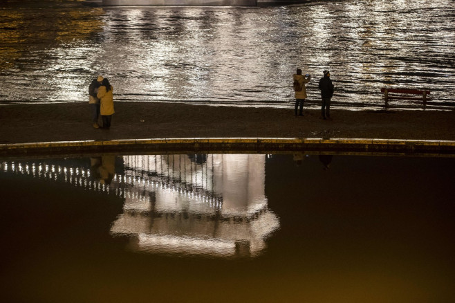 Danube River overfloods in Budapest